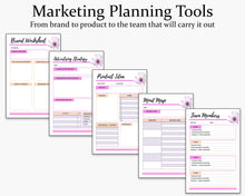 Load image into Gallery viewer, Marketing planning tools - small business planner printable