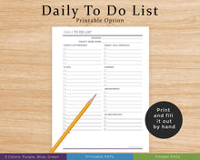Load image into Gallery viewer, Printable option - daily to do list printable planner