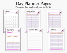 Load image into Gallery viewer, Day planner pages - small business planner
