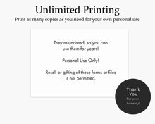 Load image into Gallery viewer, Unlimited printing  - week at a glance printable planner
