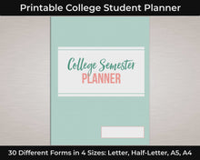 Load and play video in Gallery viewer, College Student Planner Printable
